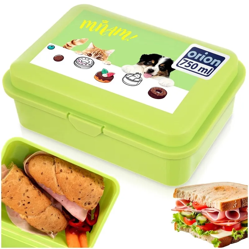 Pojemnik Lunchbox Śniadaniowy 750 ml Zmywarka Mikrofala 18 x 13 cm MEBLIVA