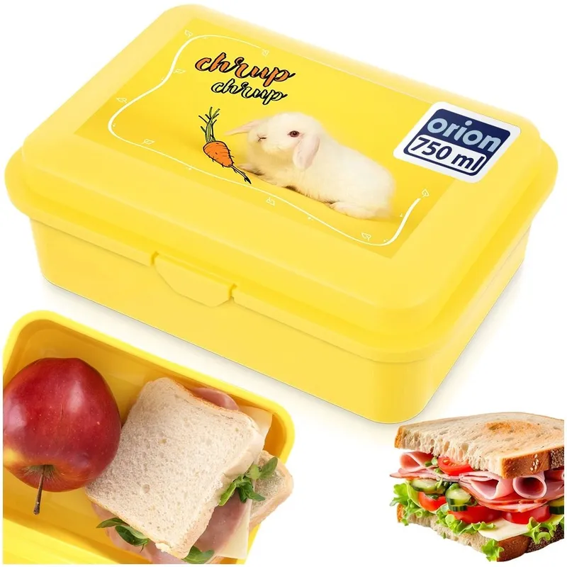 Pojemnik Lunchbox Śniadaniowy 750 ml Zmywarka Mikrofala 18 x 13 cm MEBLIVA