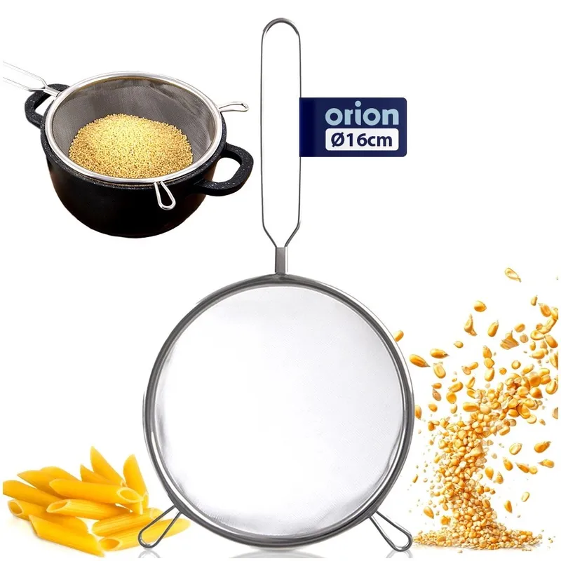 Sitko Kuchenne Stalowe Z Uchwytem 16 cm MEBLIVA