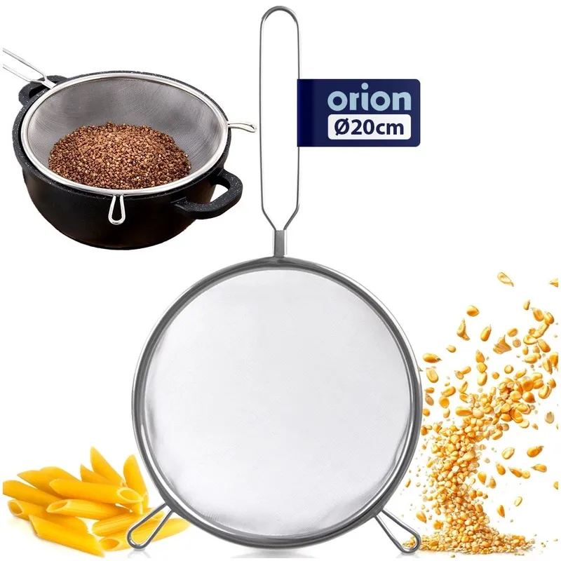Sitko Kuchenne Stalowe Z Uchwytem 20 cm MEBLIVA