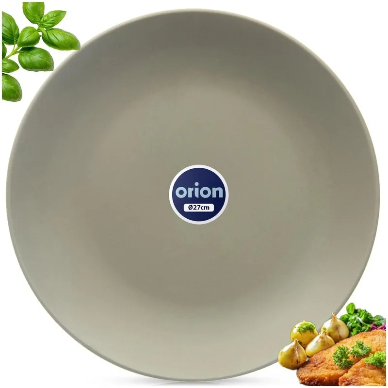 Talerz Obiadowy Płytki Ceramiczny Zielony Matowy 27 cm MEBLIVA