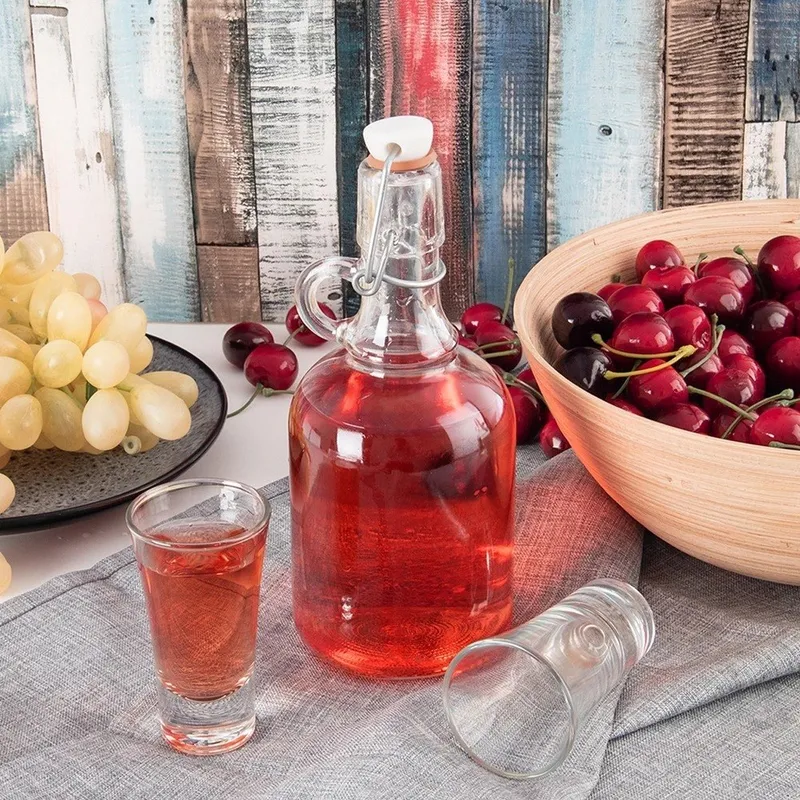 Butelka Szklana Z Klipsem 500 ml Retro Karafka Na Wino Nalewki MEBLIVA
