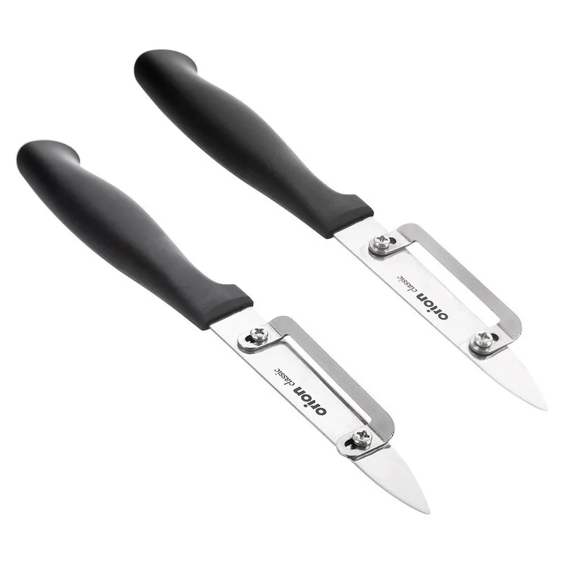 Nóż Do Obierania 19 cm Stal Nierdzewna Z Obierakiem Do Zmywarki MEBLIVA