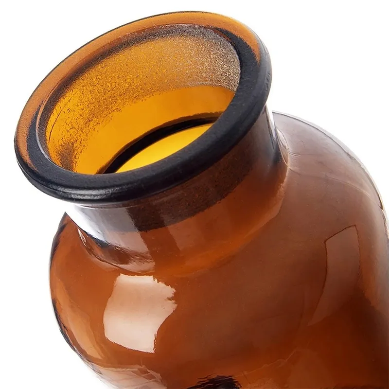 Butelka Szklana Retro 500 ml Z Korkiem 18 x 8 cm MEBLIVA - Brązowa