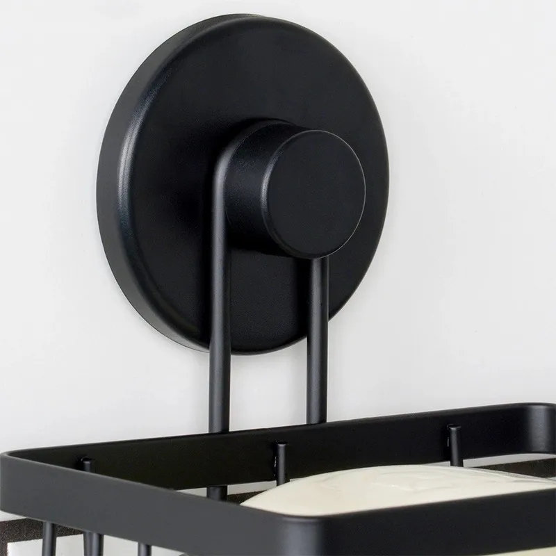 Półka Pod Prysznic Metalowa Mała Na Przyssawkę 135 cm BS MEBLIVA - Czarna