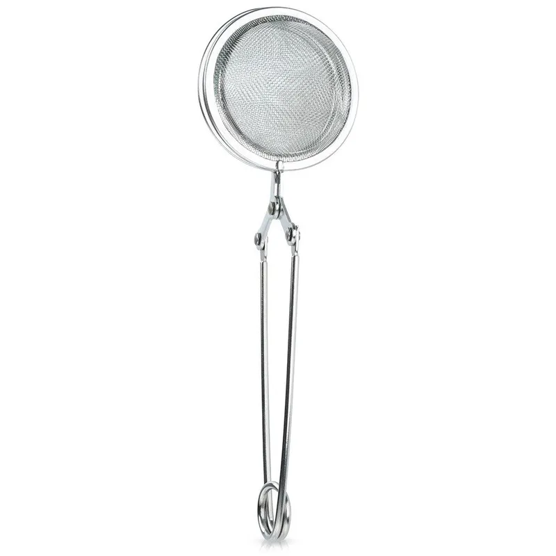 Sitko Do Zaparzania Herbaty Szczypce Podwójna Siatka Stal 5 x 16 cm MEBLIVA