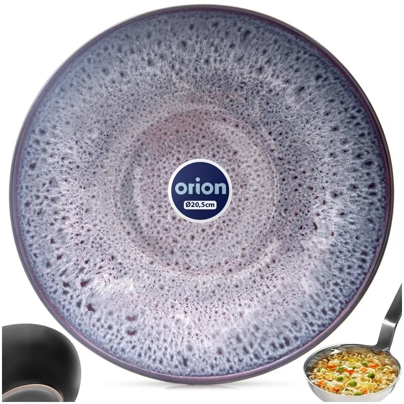 Talerz Obiadowy Głęboki Ceramiczny GLAZE 900 ml MEBLIVA - Fioletowy