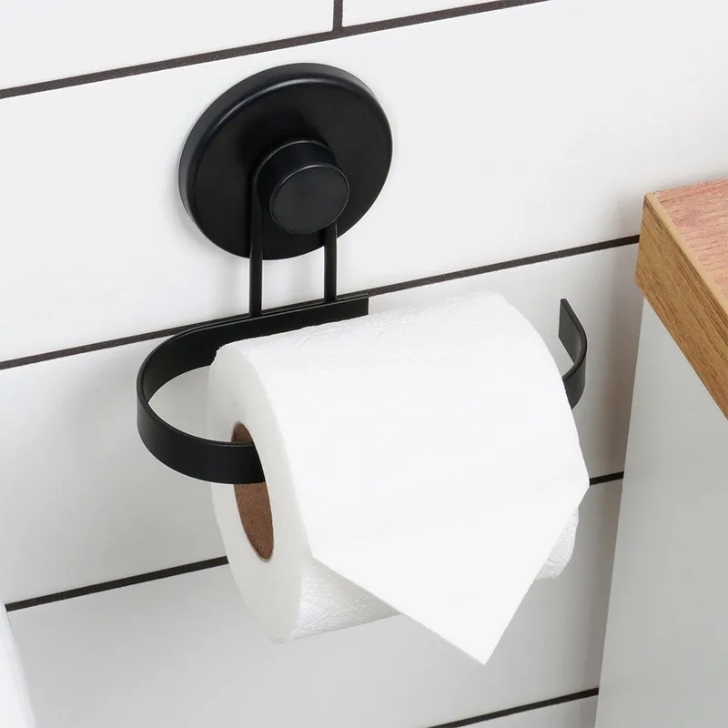 Uchwyt Na Papier Toaletowy Metalowy BATHROOM Na Przyssawkę 14 x 11 MEBLIVA