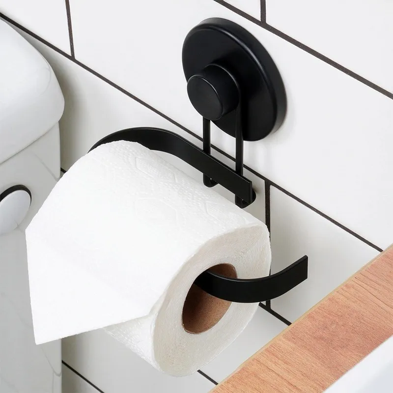 Uchwyt Na Papier Toaletowy Metalowy BATHROOM Na Przyssawkę 14 x 11 MEBLIVA