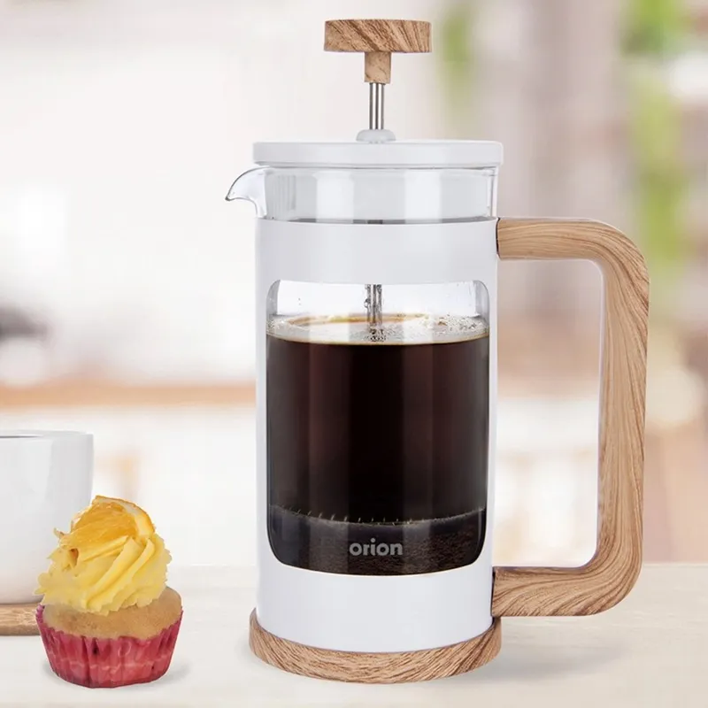 Zaparzacz Tłokowy 400 ml WHITELINE French Press Szkło Tłok MEBLIVA