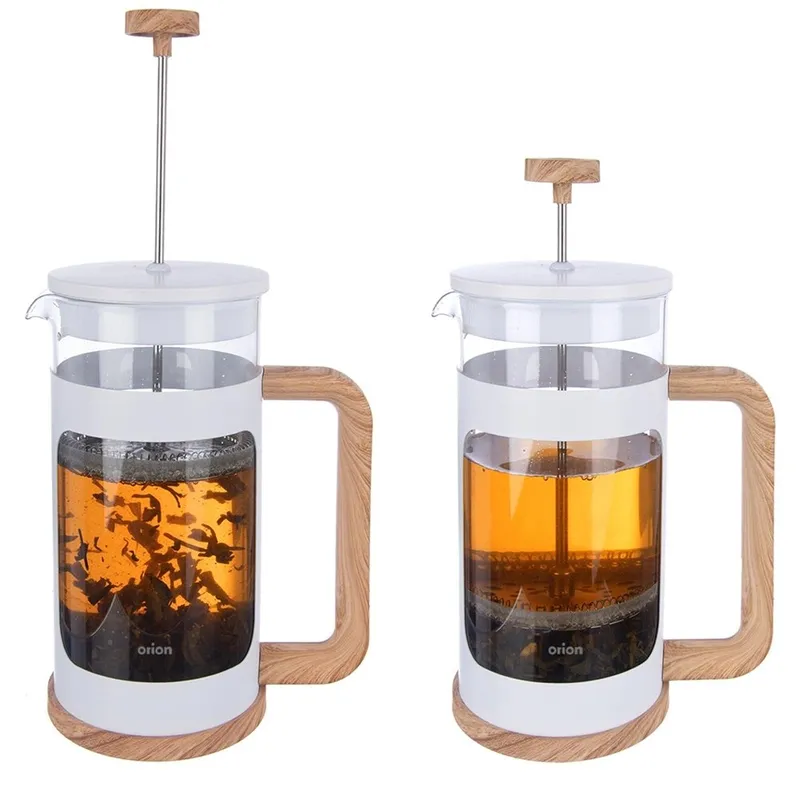 Zaparzacz Tłokowy 400 ml WHITELINE French Press Szkło Tłok MEBLIVA