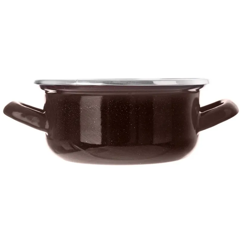 Garnek Emaliowany BROWN 16 cm, 1 l MEBLIVA