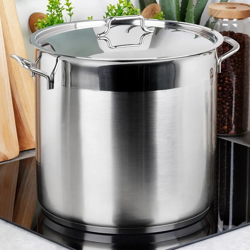 Garnek Stalowy 18,2 l ANETT Mega 30 cm Indukcja Zmywarka MEBLIVA