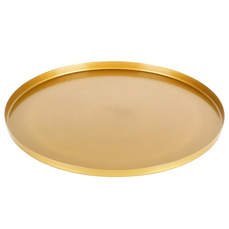 Podstawka Pod Kompozycje Dekoracyjne Świece Metalowa 30 cm MEBLIVA - Złota