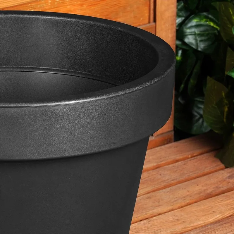 Doniczka Ogrodowa Plastikowa Okrągła 39 cm GARDIVA - Czarna