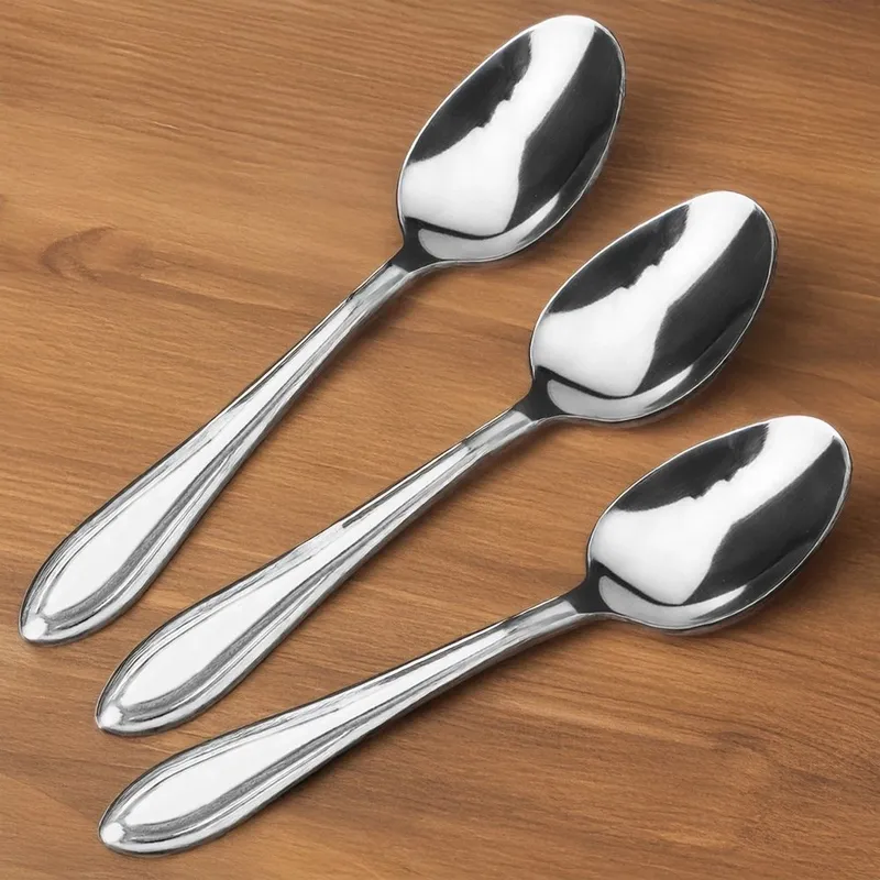 Zestaw Łyżki Stołowe Stal Nierdzewna CONIC 3 Sztuki 20,5 cm MEBLIVA