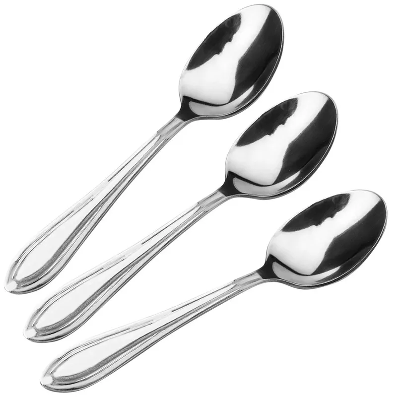 Zestaw Łyżki Stołowe Stal Nierdzewna CONIC 3 Sztuki 20,5 cm MEBLIVA