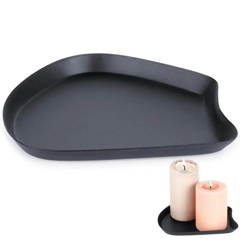 Podstawka Pod Kompozycje Świece Metalowa 17 x 15,5 cm MEBLIVA - Czarna