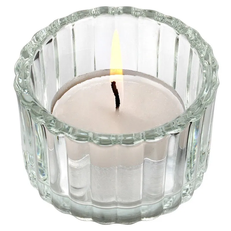 Świecznik Szklany Na Tealight 5,7 cm 2 szt. MEBLIVA