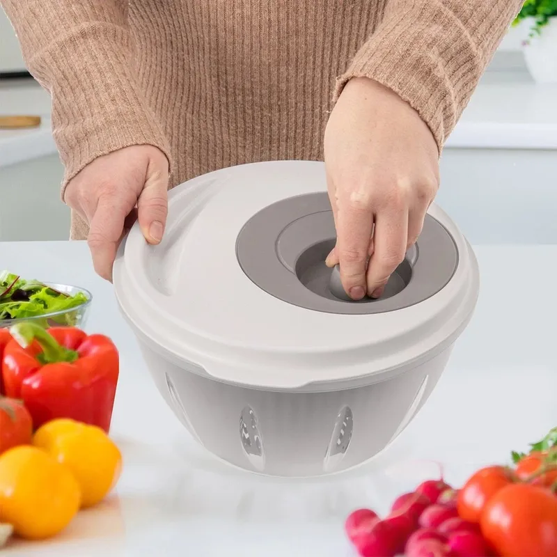Wirówka Suszarka Do Sałaty ELA 4,5 l Ręczna Z Korba Uniwersalna MEBLIVA