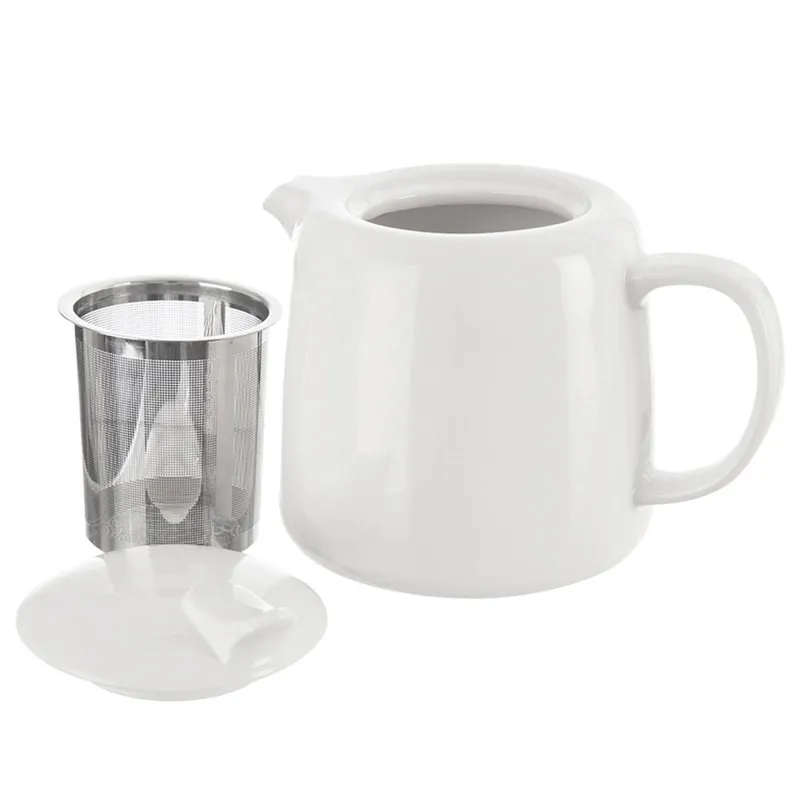 Dzbanek Porcelanowy 650ml Zaparzacz Sitko Stalowe MONA MEBLIVA