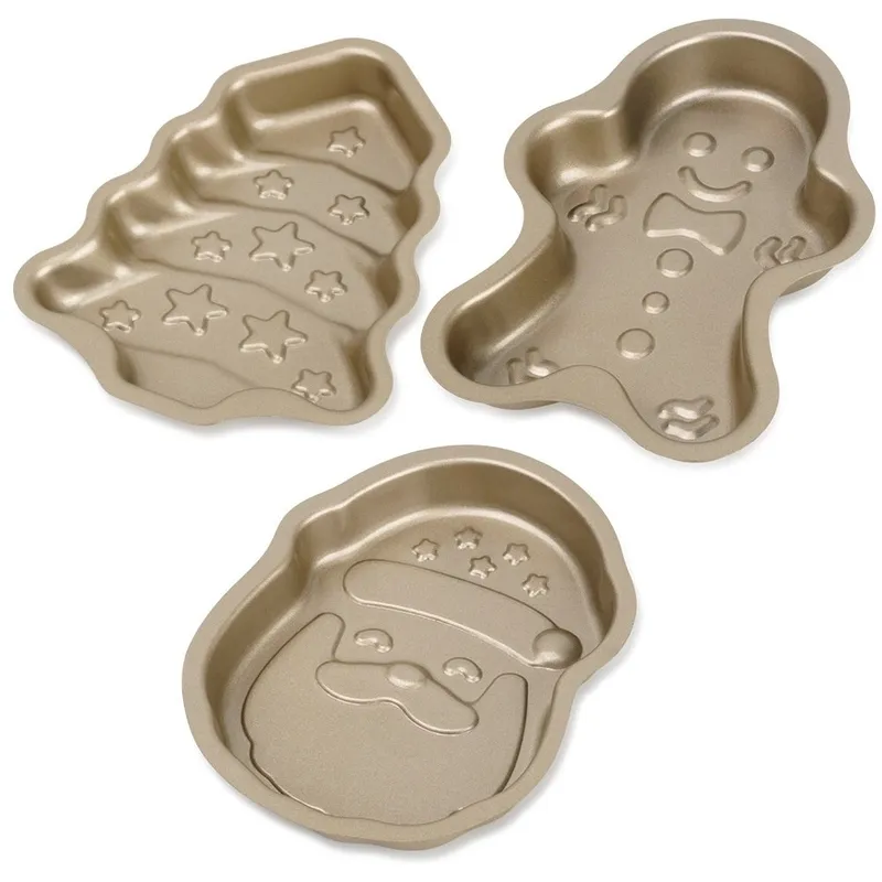 Foremki Do Pieczenia Zestaw 3 szt. Stal PTFE LA CUCINA Mikołaj MEBLIVA