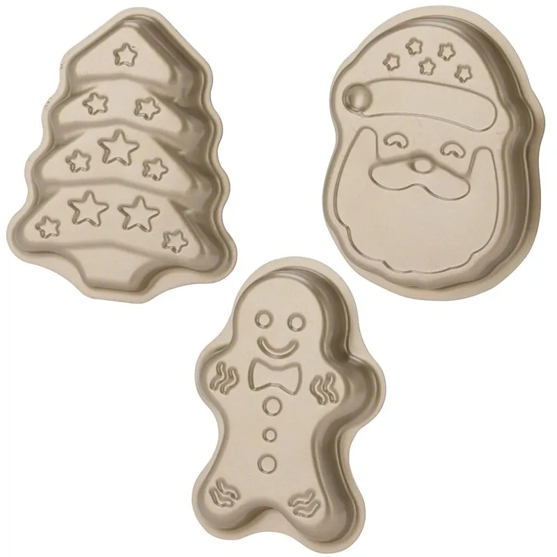 Foremki Do Pieczenia Zestaw 3 szt. Stal PTFE LA CUCINA Mikołaj MEBLIVA