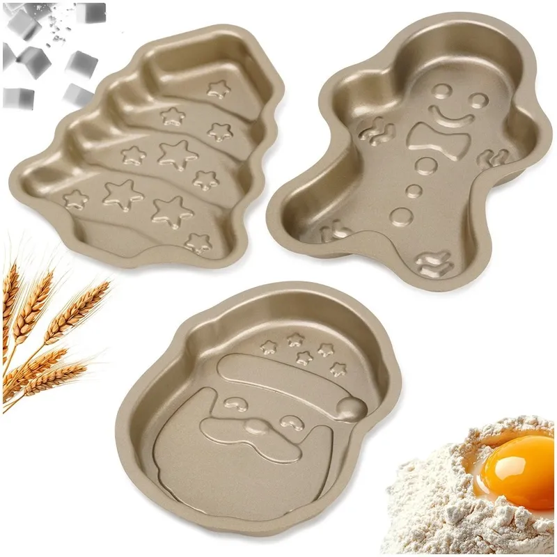 Foremki Do Pieczenia Zestaw 3 szt. Stal PTFE LA CUCINA Mikołaj MEBLIVA