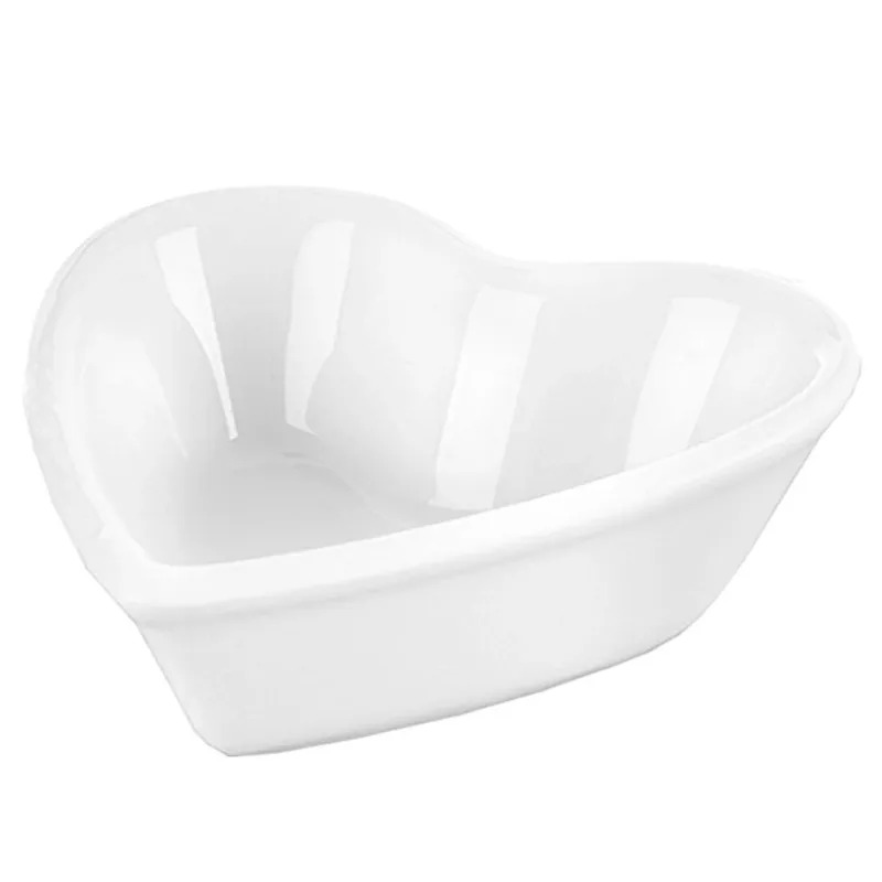 Miseczki Do Serwowania Serce 4 szt. Porcelana Do Mikrofalówki MEBLIVA