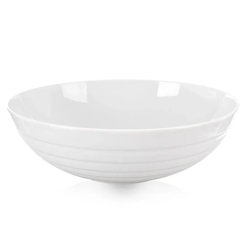 Miska Na Sałatkę Porcelana 2,5 l Okrągła Mona Zmywarka MOVEMANIA - Biała