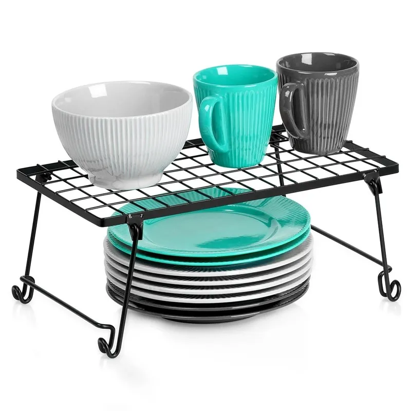 Półka Wkład Do Szafki Kuchennej Składana Metal Loft 36 cm MEBLIVA - Czarna