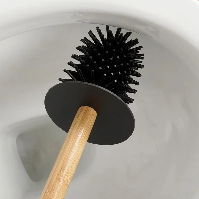 Stojak Łazienkowy 2w1 Na Papier Toaletowy Szczotka WC MEBLIVA - Czarny