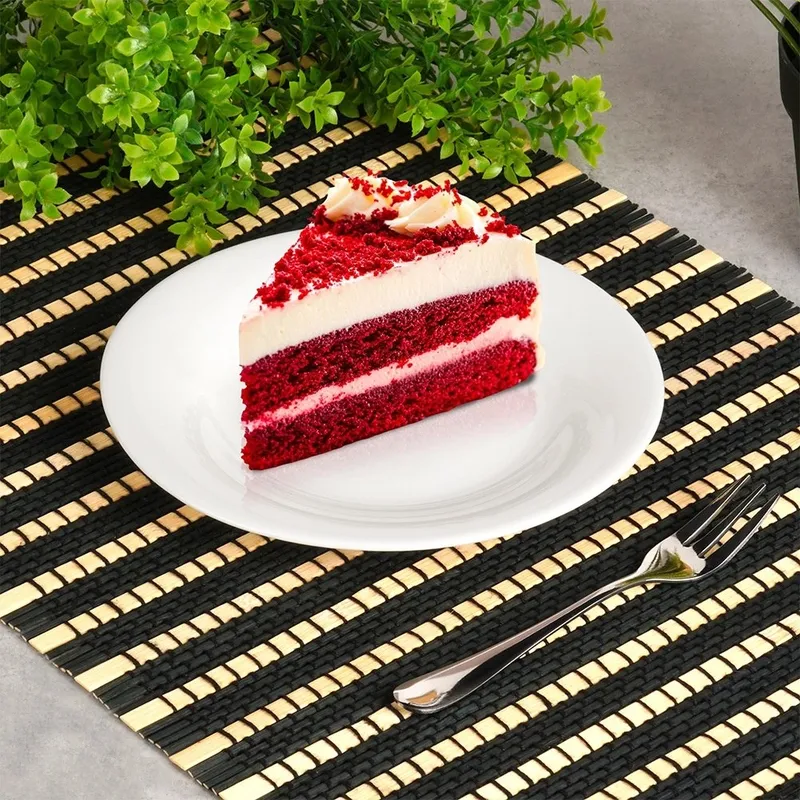Talerze Deserowe Szklane 18 cm 6 szt. MEBLIVA - Białe
