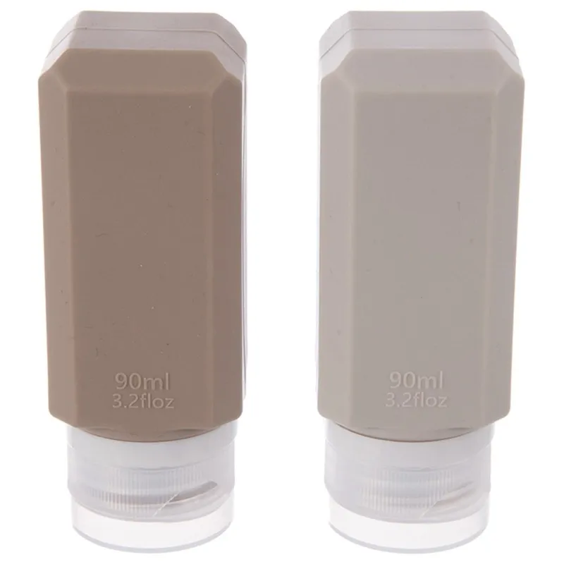 Butelki Podróżne Zestaw 4 szt. Silikon 90 ml Szczelne Etui 16 x 16 MEBLIVA