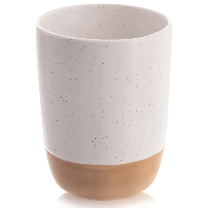 Kubek Ceramiczny Do Kawy Herbaty 340ml Nakrapiany MEBLIVA - Biały