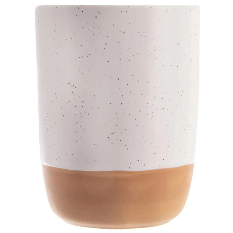 Kubek Ceramiczny Do Kawy Herbaty 340ml Nakrapiany MEBLIVA - Biały