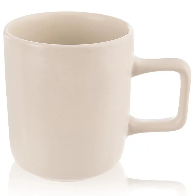 Kubek Skandi Kamionka 380ml Kremowy Matowy Z Uchem Do Kawy Herbaty MEBLIVA