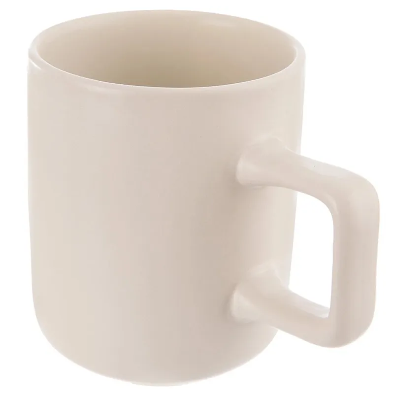 Kubek Skandi Kamionka 380ml Kremowy Matowy Z Uchem Do Kawy Herbaty MEBLIVA