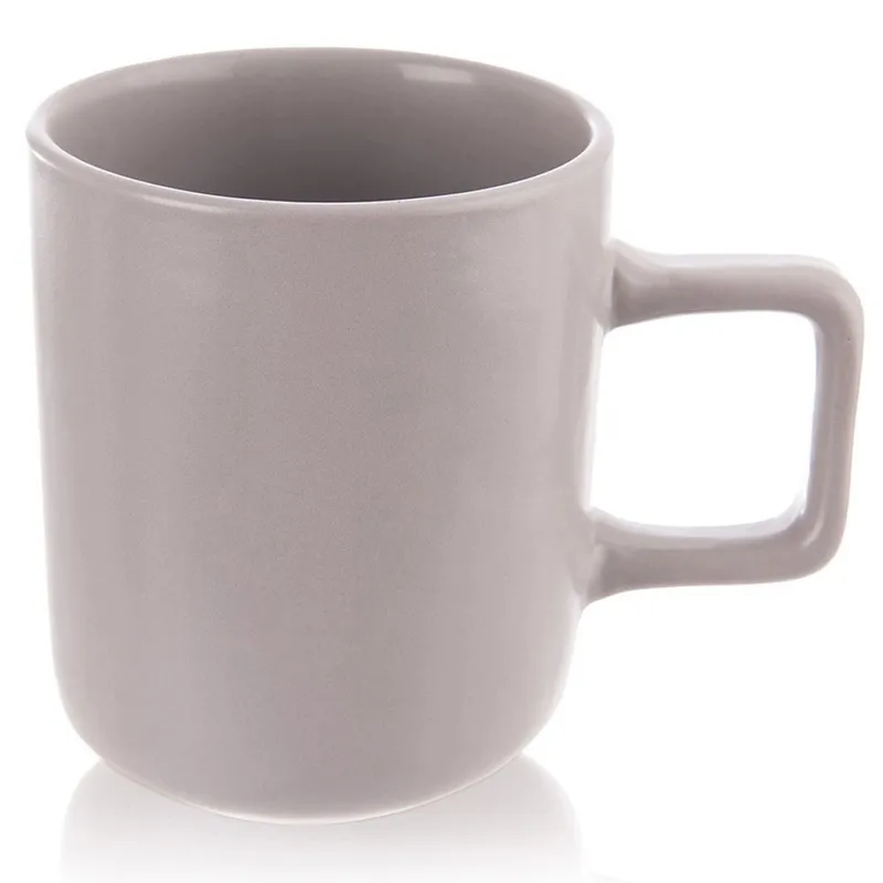 Kubek Skandi Kamionka 380ml Szary Matowy Z Uchem Do Kawy Herbaty MEBLIVA