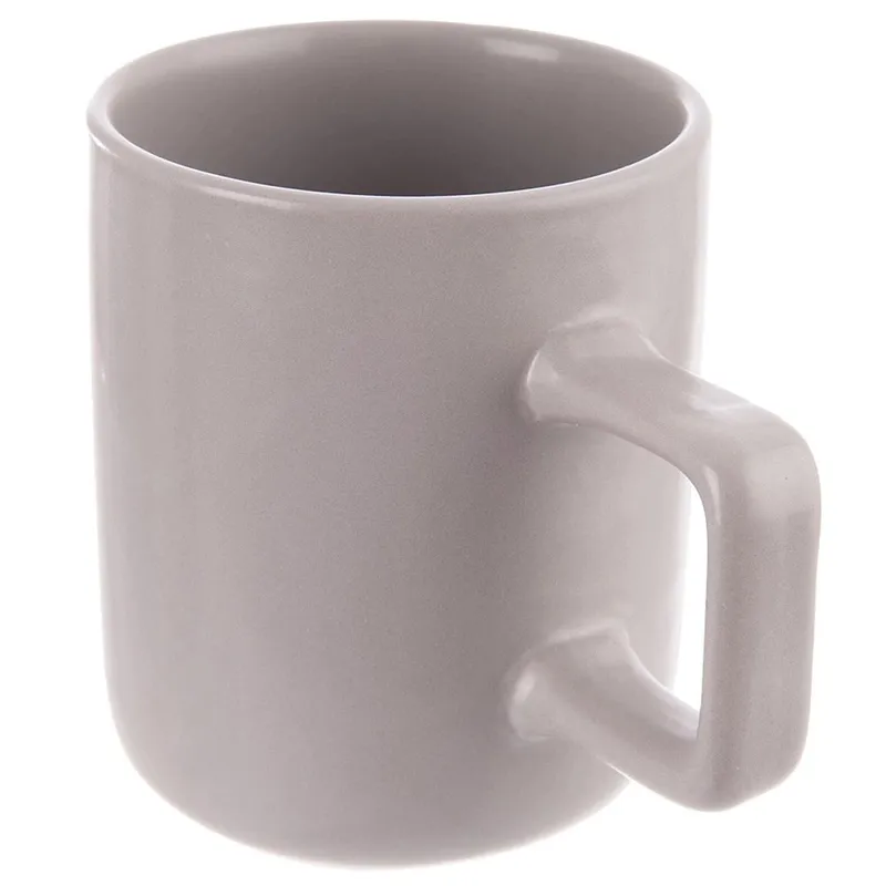 Kubek Skandi Kamionka 380ml Szary Matowy Z Uchem Do Kawy Herbaty MEBLIVA