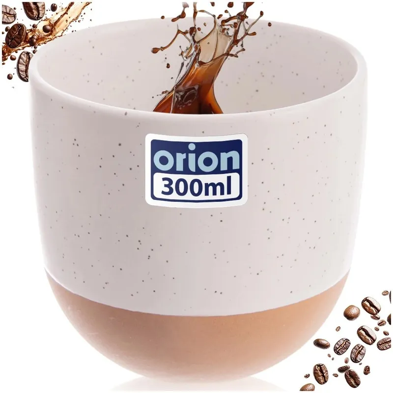 Kubek Do Kawy Herbaty Ceramiczny 290ml Klasyczny MEBLIVA - Biały