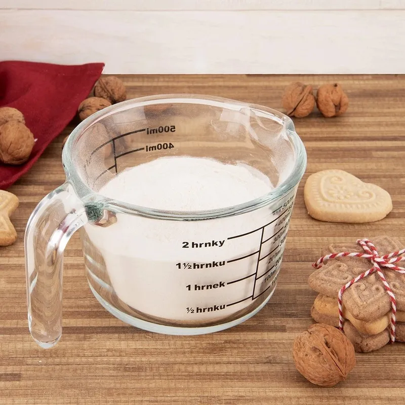Miarka Kuchenna Szkło Borokrzemowe 500ml Podziałka Odporna MEBLIVA