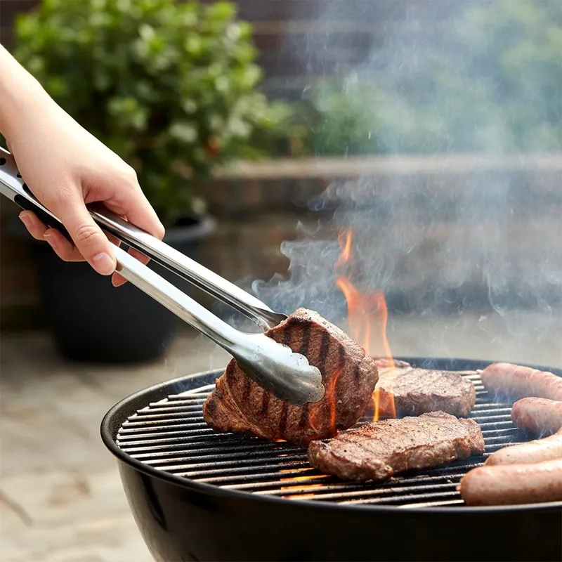 Szczypce Kuchenne Do Grillowania Stal Nierdzewna 24 cm Blokada GARDIVA