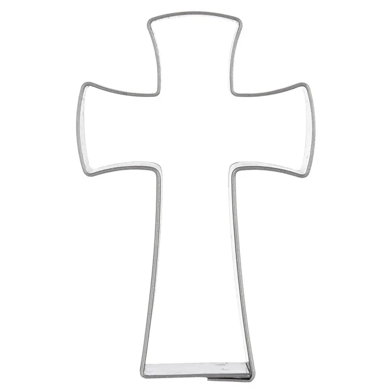 Wykrawacz Do Ciastek Krzyż Duży 6,4 cm Stal Nierdzewna Do Zmywarki MEBLIVA