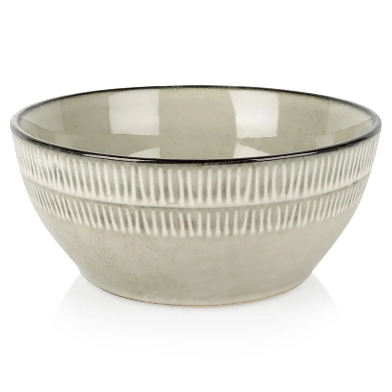 Miseczka Ceramiczna 750 ml Szara Matowa Na Zupę Płatki Sałatkę MEBLIVA