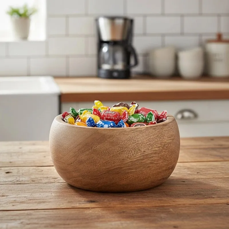 Miska Drewniana Mango 450 ml 14 cm Salaterka Na Przekąski Loft MOVEMANIA