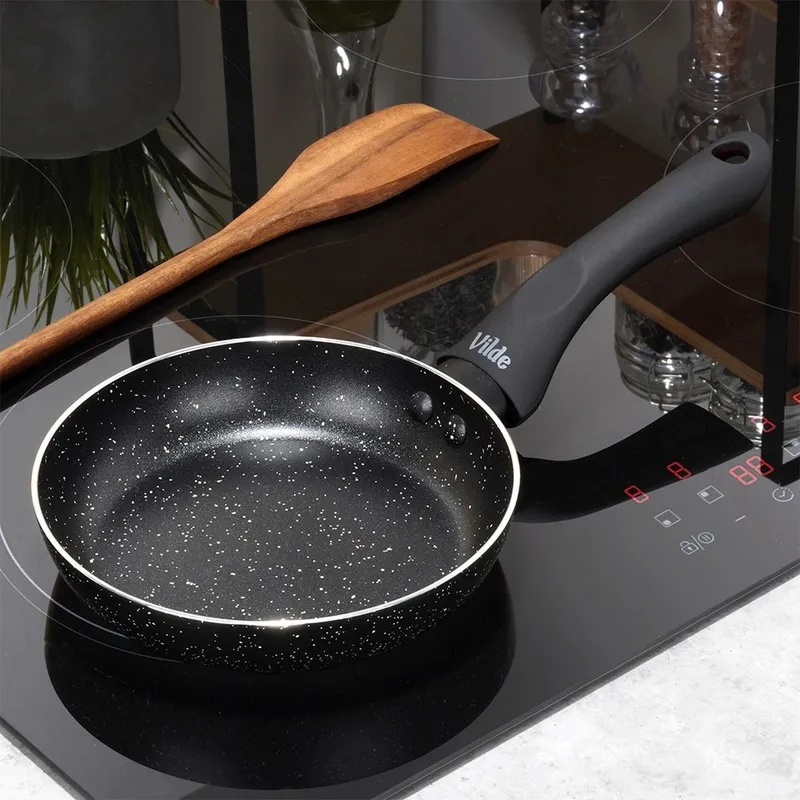 Patelnia Granitowa 16 cm Black Line Indukcja Gaz Non-Stick MEBLIVA
