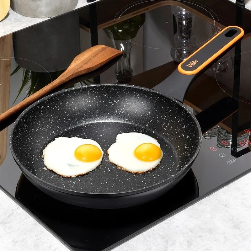 Patelnia Granitowa 24 cm Terruna Indukcja Gaz Non-Stick MEBLIVA