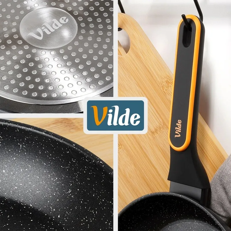 Patelnia Granitowa 24 cm Terruna Indukcja Gaz Non-Stick MEBLIVA