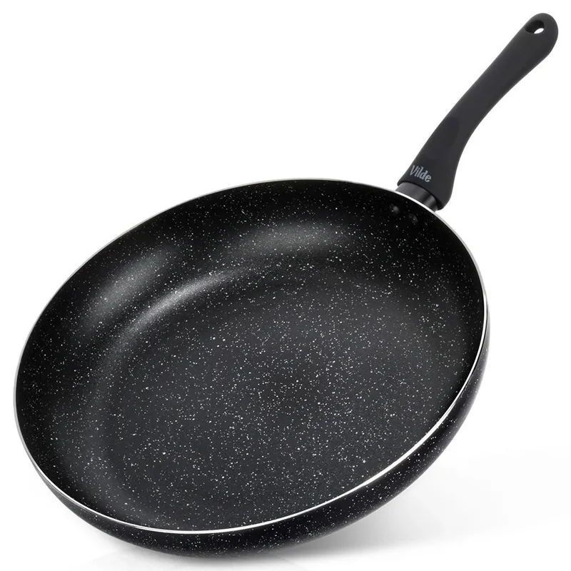 Patelnia Granitowa 32 cm Black Line Indukcja Gaz Non-Stick MEBLIVA